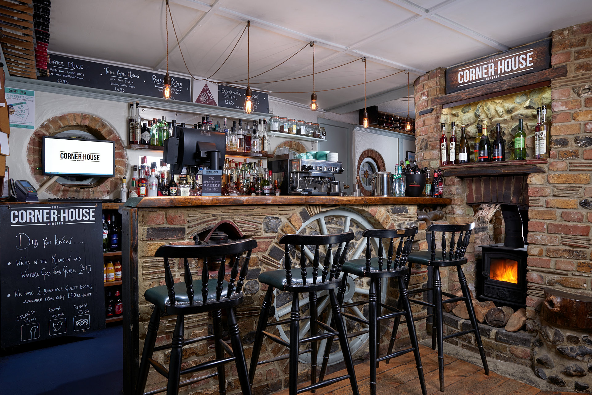 Restaurant photography for The Corner House in Minster, Kent, UK